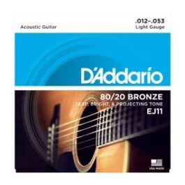 D’Addario EJ11 80/20 Bronze Acoustic Guitar Strings (12-53)