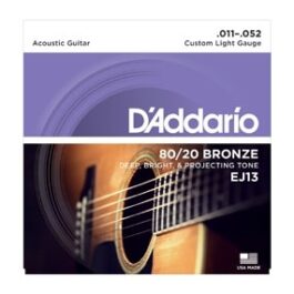 D’Addario EJ13 80/20 Bronze Acoustic Guitar Strings (11-52)