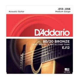 D’Addario EJ12 80/20 Bronze Acoustic Guitar Strings (13-56)
