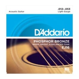 D’Addario EJ16 80/20 Bronze Acoustic Guitar Strings (12-53)