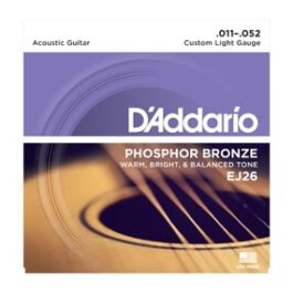 D’Addario EJ26 Phosphor Bronze Acoustic Guitar Strings (11-52)