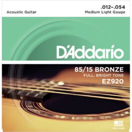 D’Addario EZ920 85/15 Bronze Acoustic Guitar Strings (12-54)