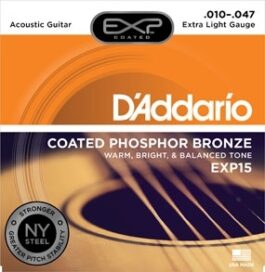 D’Addario EXP15 Phosphor Bronze Acoustic Guitar Strings (10-47)