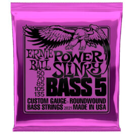 Ernie Ball Power Slinky 5-String Bass Strings – (50-135)