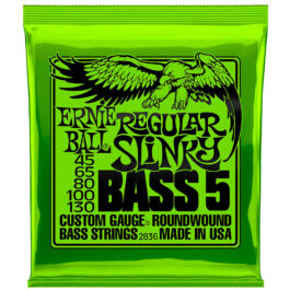 Ernie Ball Regular Slinky 5-String Bass Strings – (45-130)