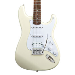 Squier Bullet Stratocaster HSS Electric Guitar – Tremolo – Arctic White