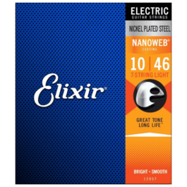 Elixir Nanoweb Light 7-String Electric Guitar Strings – (10-56)