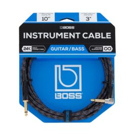 Boss BIC-10A – 3m Straight to Right Angled Instrument Cable