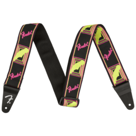 Fender 2” Neon Monogrammed Strap – Yellow/Pink