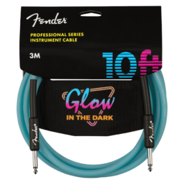 Fender Professional Series Glow in the Dark Instrument Cable – 3m – Blue