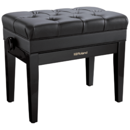 Roland RPB-500 Adjustable-Height Piano Bench with Storage Compartment – Polished Ebony