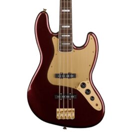 Squier 40th Anniversary Jazz Bass® Gold Edition – Ruby Red Metallic
