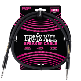 Ernie Ball 0.9m Straight/Straight Speaker Cable – Black