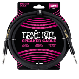 Ernie Ball 1.8m Straight/Straight Speaker Cable – Black
