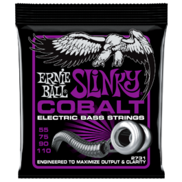 Ernie Ball Cobalt Power Slinky 4-String Bass Strings – (55-110)