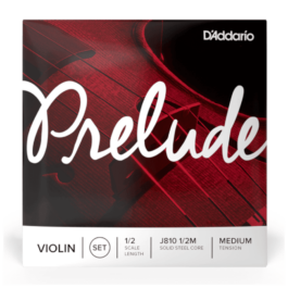 D’Addario Prelude 1/2 Scale Violin String Set – Medium Tension