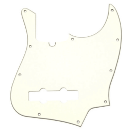 Fender Contemporary 4-String Jazz Bass® Pickguard – 10 Hole – Parchment