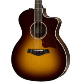 Taylor 214ce-CF DLX Acoustic-Electric Guitar – Copafera Back and Sides – Sunburst
