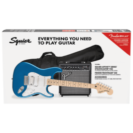 Squier Affinity Series™ Stratocaster® HSS Pack with Amp – Lake Placid Blue