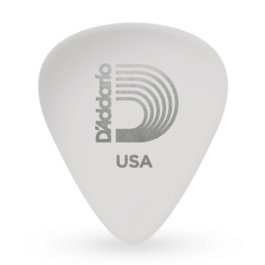 D’addario Classic Celluloid Guitar Pick – White – 1.0mm (each)