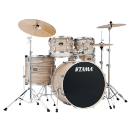 Tama Imperialstar 5-Piece Drum kit with Hardware – Natural Zebrawood Wrap