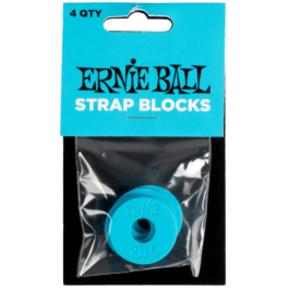 Ernie Ball Rubber Strap Blocks – Blue (4 Pack)