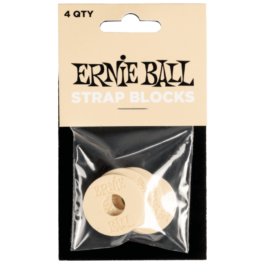 Ernie Ball Rubber Strap Blocks – Cream (4 Pack)
