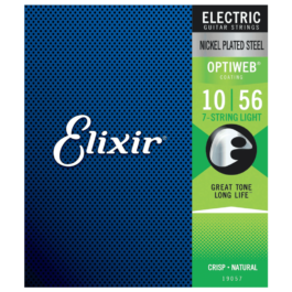 Elixir Strings Optiweb 7-string Light Electric Guitar Strings – (10-56)