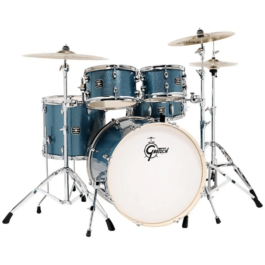 Gretsch GE4E825ZBS Energy 5-Piece Drumkit with Hardware and Meinl Cymbal Pack -Blue Sparkle