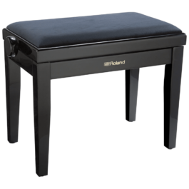 Roland RPB-220 Adjustable-Height Piano Bench with Velour Seat – Polished Ebony
